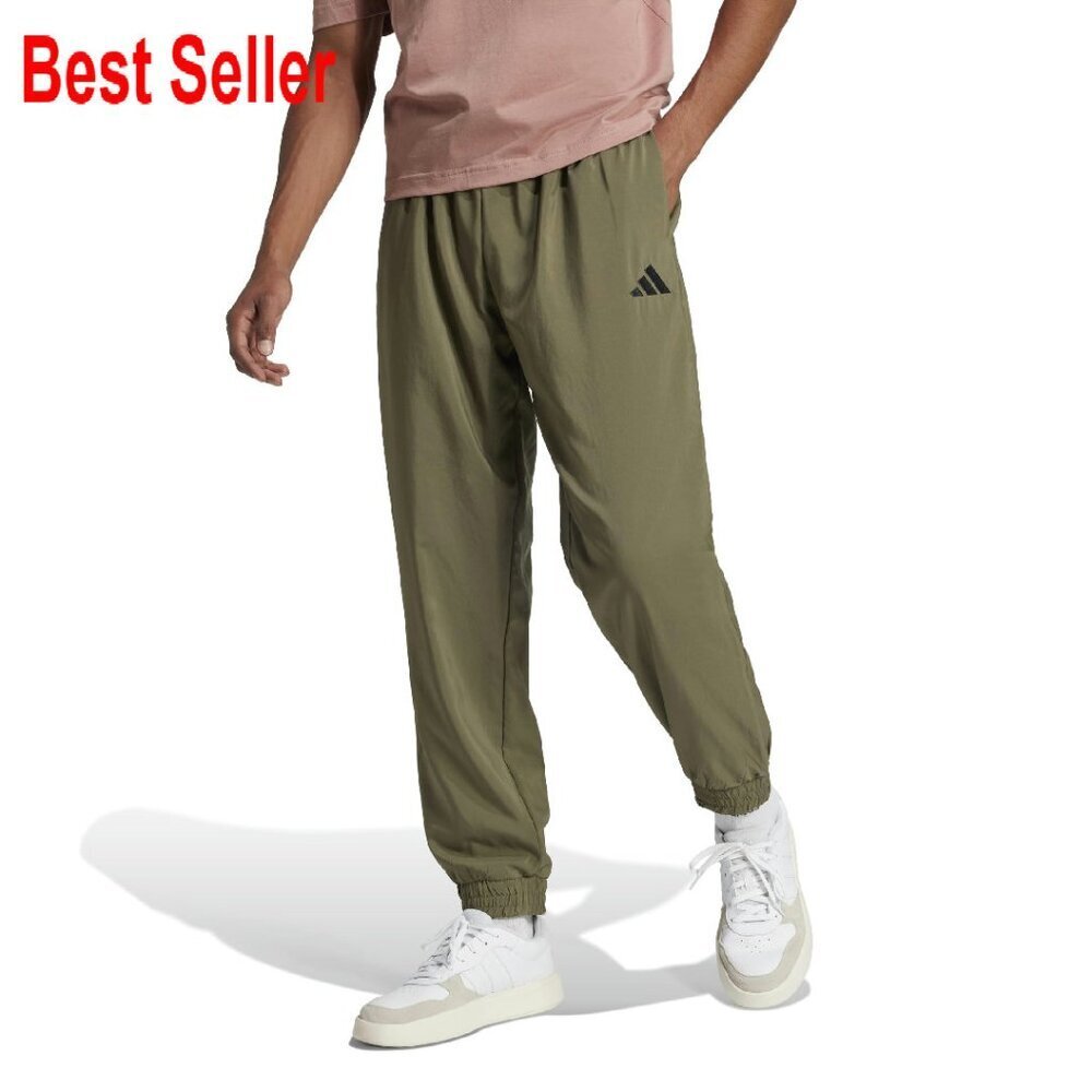 Classic Fit Sweatpants Elastic Waist Zip Pockets Recycled Polyester Casual